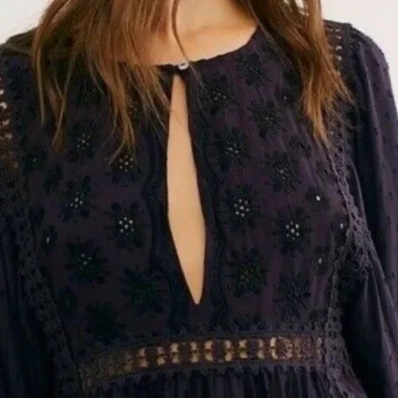 NWT Free People Charlotte Embroidered Tunic Dress - Picture 2 of 6